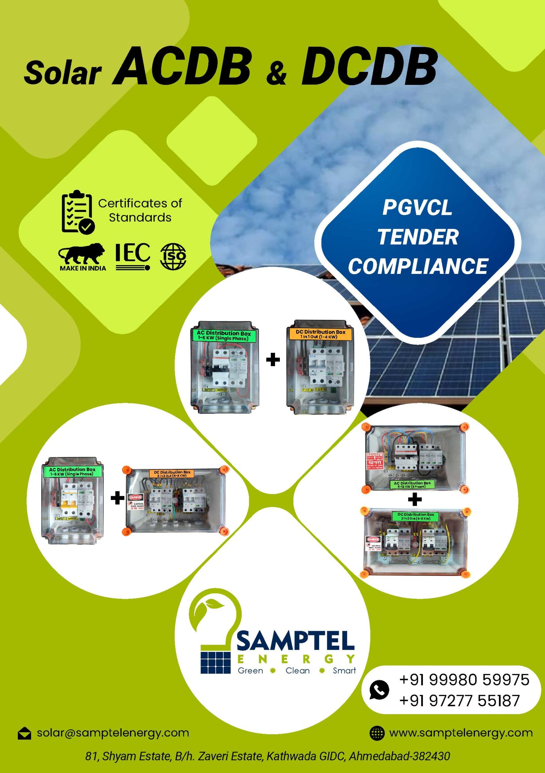 Solar Acdb Solar Dcdb Solar Combine Box By Samptel Energy In Ahmedabad Sri Lanka Philippines 8381